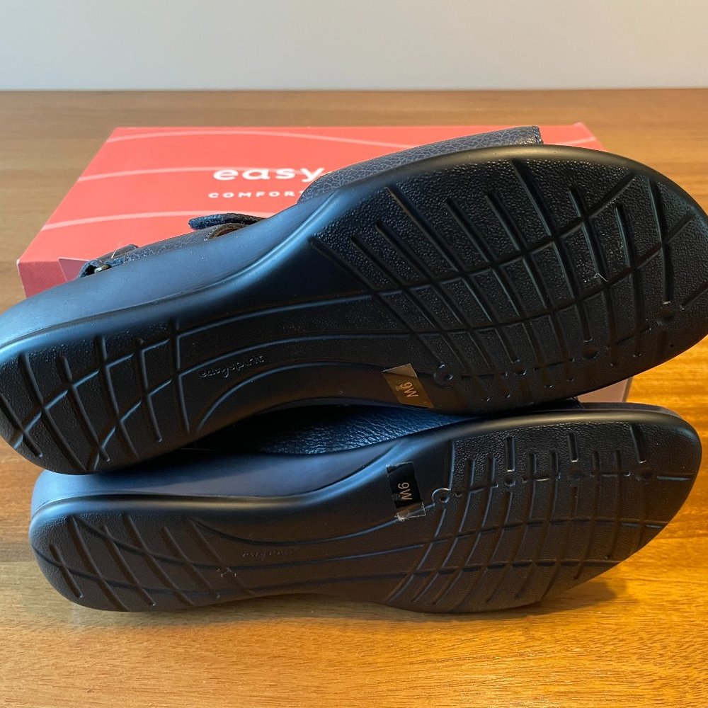 NIB Easy Spirit “Eshartwell” Navy Blue 9W Sandals, Summer Comfort Travel Wedding - Picture 3 of 12